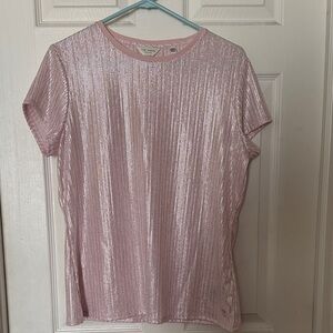 Ted Baker London Metallic Pink Short Sleeve Tee